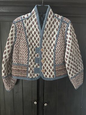 Veronica Beard Kamila quilted cropped reversible jacket